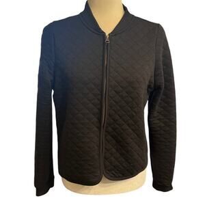Marine Layer Corbet Quilted Bomber Jacket – Black – Size Medium